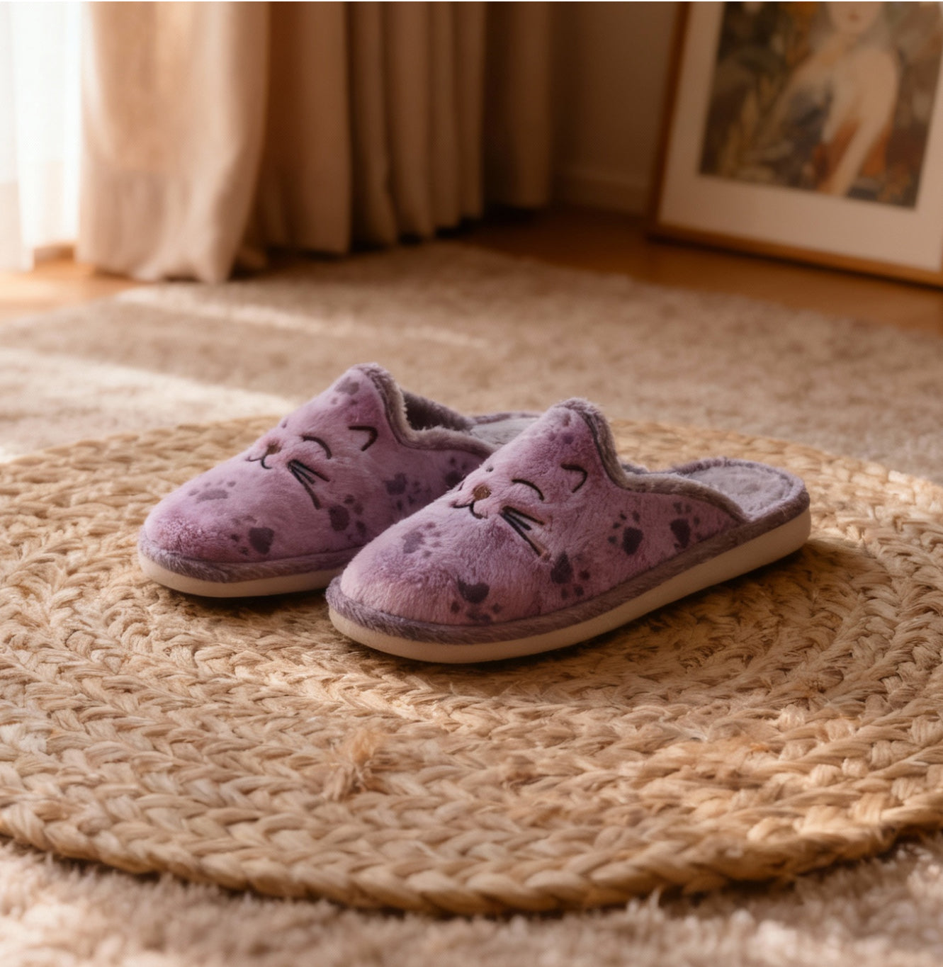 Zapatillas de casa abiertas para mujer