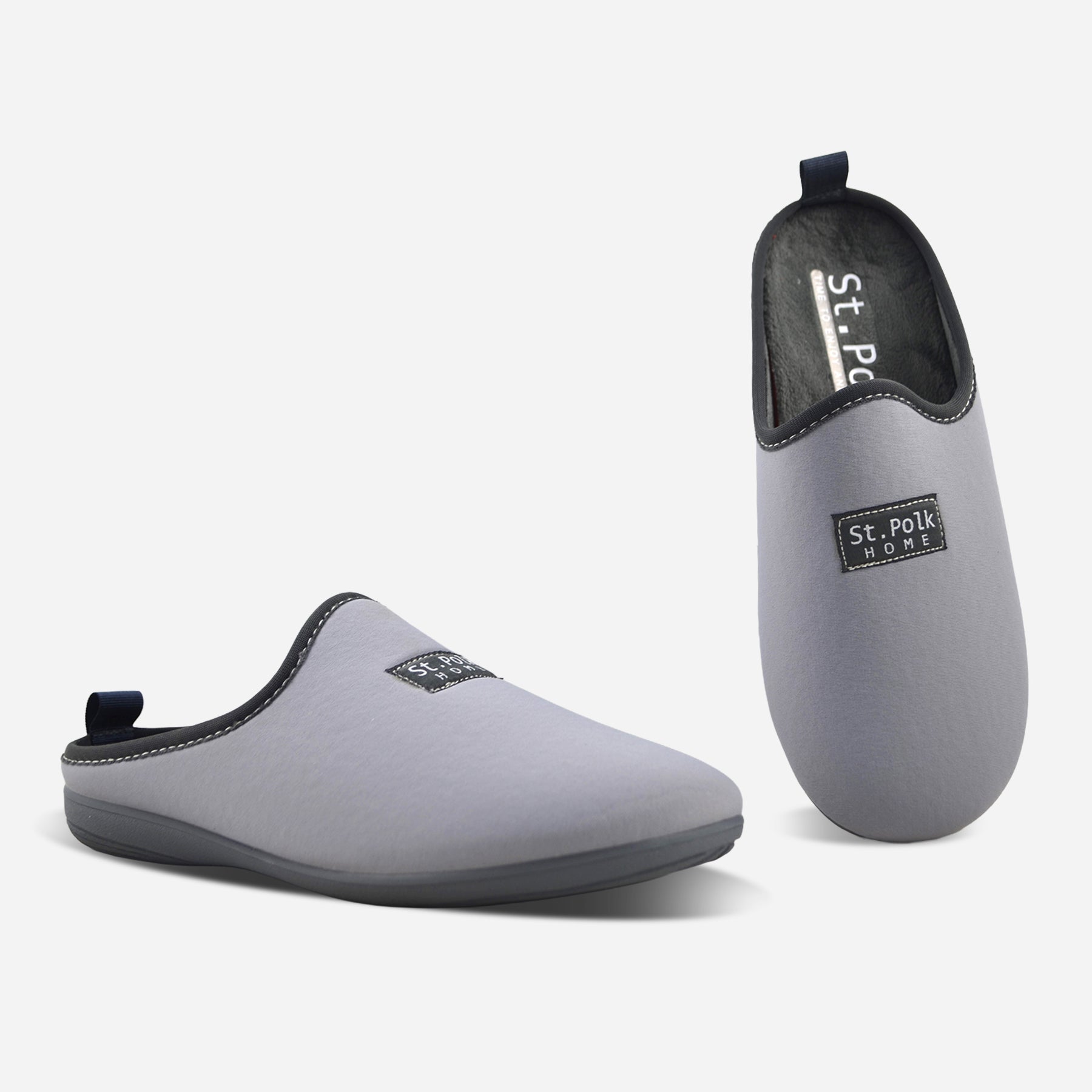 Zapatillas de casa hombre. 13618 LYCRA GRIS