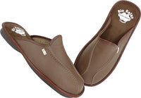 Zapatillas de casa hombre 1492 PIEL MARRON