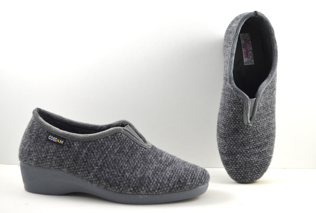 Zapatillas de casa cerradas mujer 2547 ESTONIA GRIS