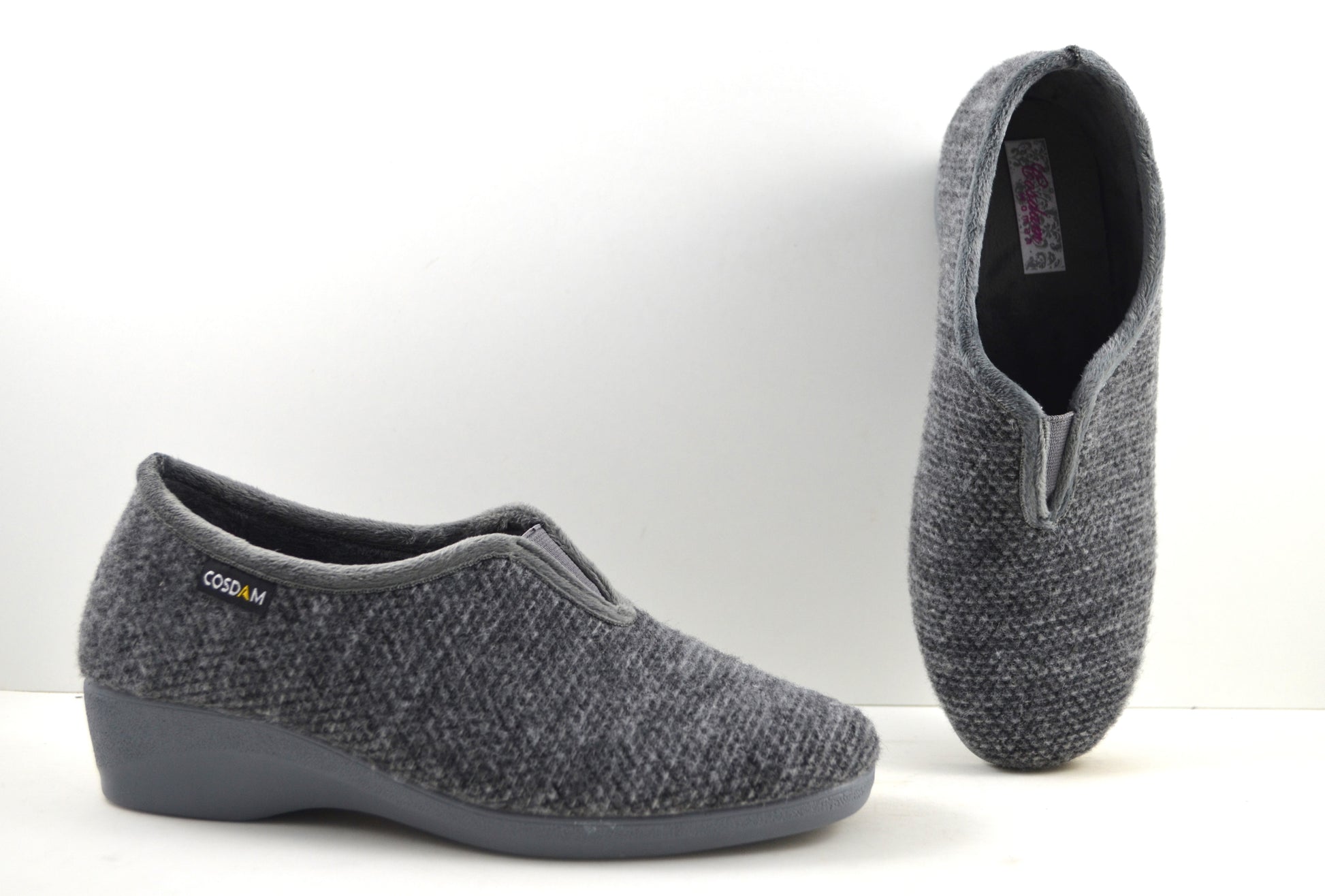 Zapatillas de casa cerradas mujer 2547 ESTONIA GRIS