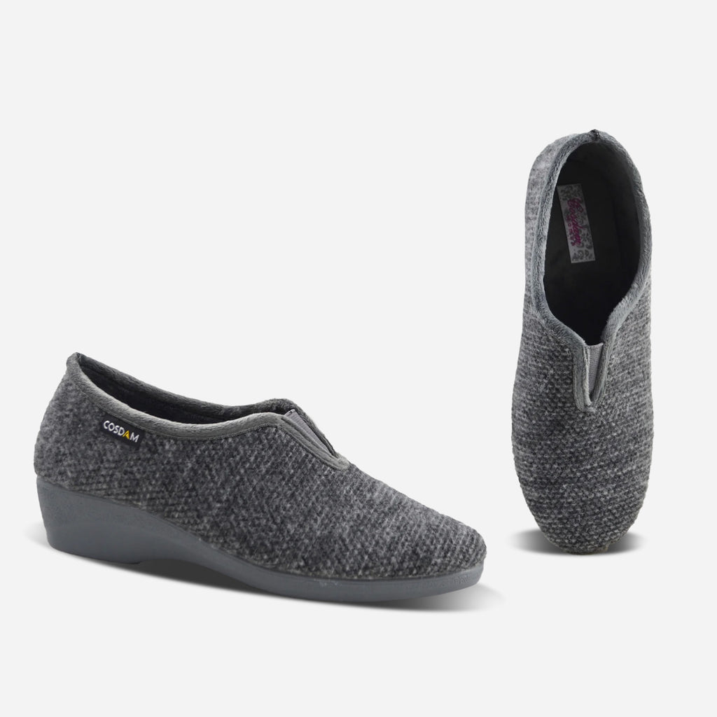 Zapatillas de casa cerradas mujer 2547 ESTONIA GRIS