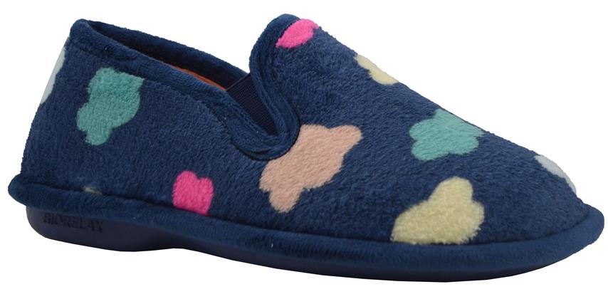 Zapatillas de casa cerradas mujer 4501 POLAR NUBES MARINO