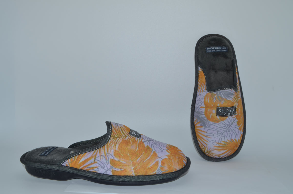 Zapatillas de casa para mujer 4616 INTERLOCK MANGO