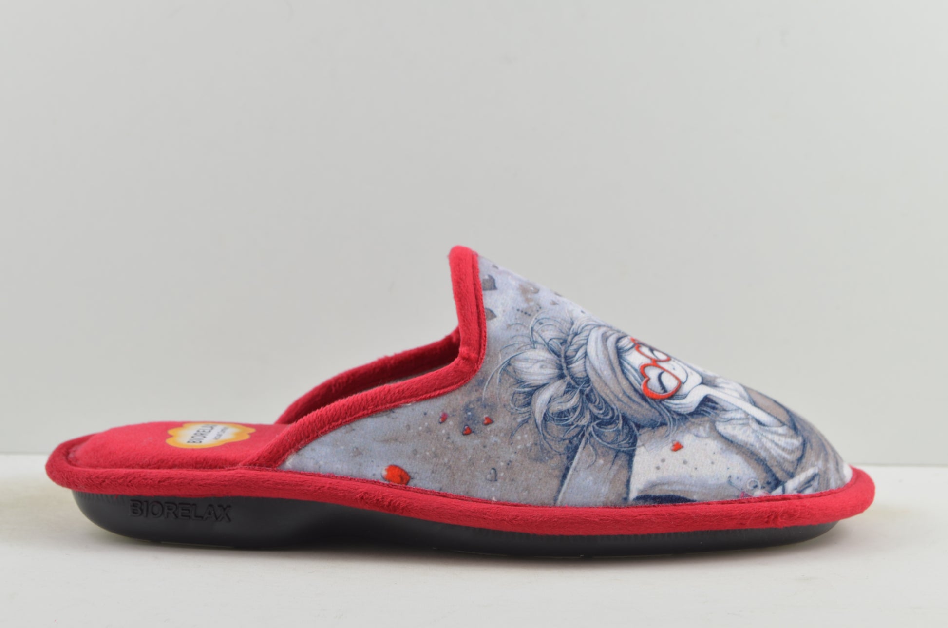 Zapatillas de casa mujer 4657.2 GRENOBLE BEIGE/ROJO