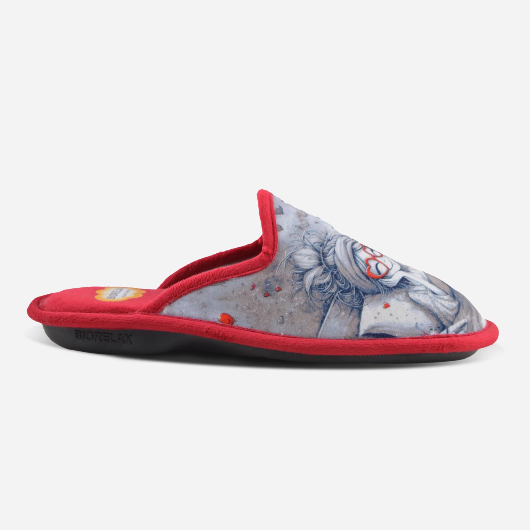 Zapatillas de casa mujer 4657.2 GRENOBLE BEIGE/ROJO